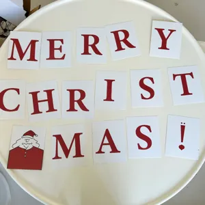 Minimalist Christmas letter cards for party decoration and photo props, great decor.