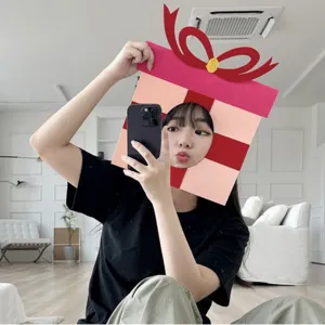 Ins style funny birthday gift box headwear photo prop party holiday decoration mask hat for adults