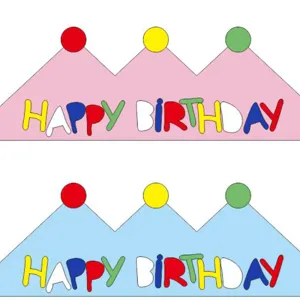 Kids birthday crown hat felt party headwear colorful letters cute baby shower decor