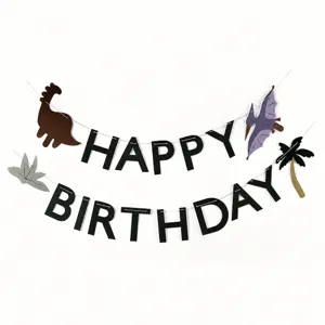 Dinosaur Birthday Party Banner Happy Birthday Dinosaur Theme Party Hanging Decorations Supplies