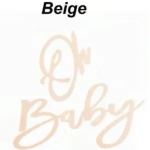 Oh baby felt letter sign in beige color for baby shower and birthday party props decoration