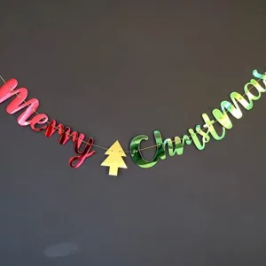 Christmas letter banner hanging decoration holiday party new year festive supplies