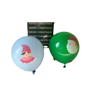 Christmas latex balloons 12 inch Santa Claus and elf party decoration main image display item
