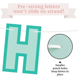 Banner di carta con lettere decorazione per feste ghirlanda appendibile pre-infilata per eventi