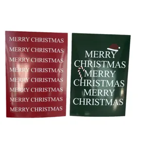 Christmas poster card holiday party decoration banner festive wall decor props set of two