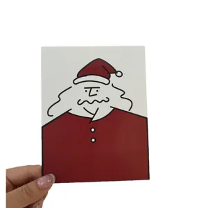 Minimalist Christmas Santa card for holiday party decoration and photo props background.