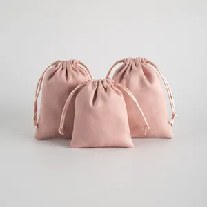 Minimalistisch Rosa Stoff Samt Kordelzug Beutel Tasche Für Schmuck Geschenk Aufbewahrung Verpackung Hochzeit Geburtstag Beutel