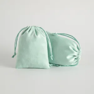 Sacchetti con Coulisse in Flanella Verde Chiaro Sacchetti per Confezioni Regalo in Velluto Morbido Sacchetti per Piccoli Oggetti