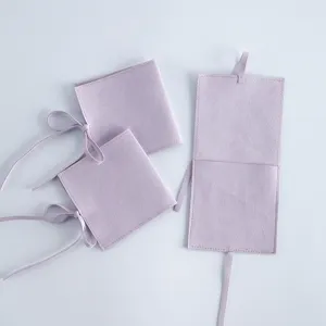 Lila Wildleder Schmuckbeutel, weiche Samt Umschlag Tasche für Geschenke, Uhren Verpackung.