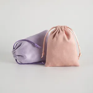 Samt Schmuckbeutel Kordelzug Aufbewahrungstasche Flanell Geschenktüte für kleine Accessoires