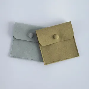 Samt Schmucktasche mit Druckknopf, kleine Aufbewahrungstasche für Ringe und Accessoires.
