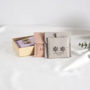 Samt Schmuckbeutel und Druckknopf Aufbewahrungstaschen Set für Ringe und Ohrringe Display