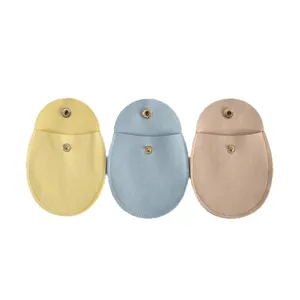 Mini Wildleder Druckknopf Schmucktasche tragbare Reise Ring Aufbewahrung Beutel Geschenke