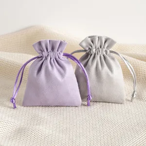 Wildleder Schmuck Kordelzug Beutel für Geschenke und praktische Aufbewahrung, weich.