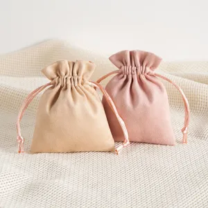 Wildleder Schmuckbeutel Kordelzug Geschenktüte Samt Aufbewahrungtasche für kleine Accessoires.