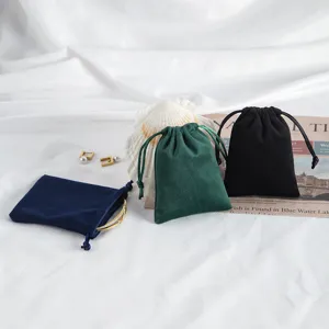 Samt Schmuckbeutel Kordelzug Aufbewahrungstasche fuer kleine Accessoires Geschenke.