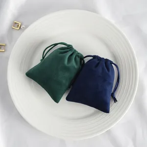 Samt Schmuckbeutel Kordelzug Aufbewahrungstasche kleine Geschenktasche weiche Textur Display.