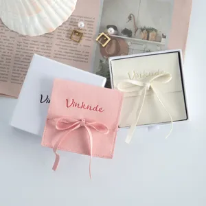Elegante Mikrofaser Samt Schmucktasche und Geschenkbox Set für Ringe, Halsketten und Accessoires.
