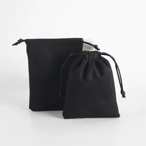 Schwarze Samt Kordelzug Beutel Set, ideale Schmuck Geschenk Tasche und kleine Aufbewahrung.