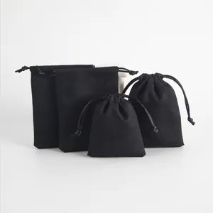 Einfarbig Wildleder Stoff Schmuck Verpackung Tasche Minimalistisch Kordelzug Aufbewahrungsbeutel Für Armband Geschenk Zubehör Packen Organisator