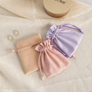 Wildleder Schmuckbeutel Kordelzug Geschenk Aufbewahrungstasche Set fur kleine Accessoires.
