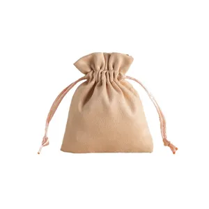 Velvet drawstring jewelry pouch gift storage bag for accessories and small trinkets.