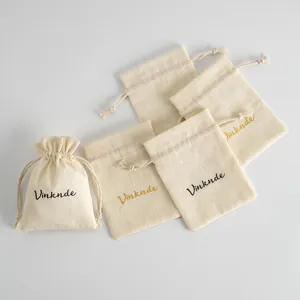 Bamboo Cotton Drawstring Bag Ruffled Jewelry Pouch Small Gift Storage Bag Cloth Organizer For Earrings Beads Charms
