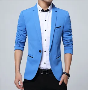 Men's casual slim fit suit jacket spring autumn Korean style fashion business blazer coat