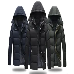 Herren Kapuze Winter warme Baumwolljacke dicker Fleece gefütterte Jacke Oberbekleidung.