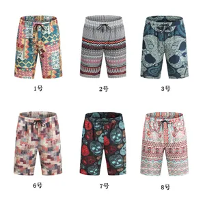 Herren Sommer Badeshorts Freizeit elastischer Bund stilvolle bedruckte Strand Shorts