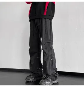 hombre mujer streetwear sueltos cordon paracaidas pantalones casuales anchos nuevos