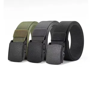 Cintura Tattica in Nylon Casual da Uomo Allenamento all'Aperto Traspirante Asciugatura Rapida Sport Con Fibbia in Plastica