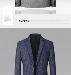 Men casual blazer suit jacket single breasted stylish business coat spring autumn apparel