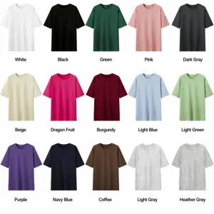 Maglietta Unisex Tinta Unita Manica Corta Girocollo Estate Casual Basic Misto Cotone