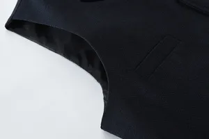 Men business suit vest detail herringbone waistcoat slim casual tailoring interior lining