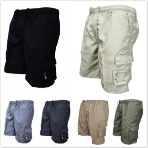 Herren lässige Cargoshorts Sommer Outdoor Sport Mehrfache Tasche elastische Taille