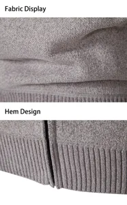 Men velvet cardigan detail view, soft fabric display and ribbed hem design for winter.