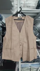 Gilet de costume en suédine vintage pour homme slim décontracté d'affaires chic.