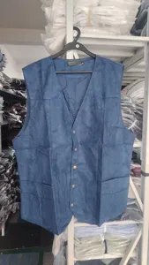 Gilet en daim pour homme col V décontracté affaires costume rétro nouveau style