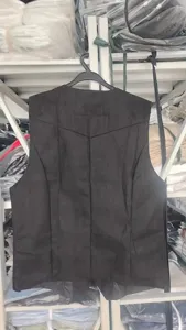 Gilet de costume en suédine homme vintage slim décontracté col V affaires élégant dos