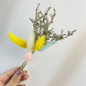 Mini Bouquet di Fiori Secchi Fiori Preservati Naturali Piccole Piante Secche Per Scatola Regalo Corsage di Matrimonio Decorazione per Festa