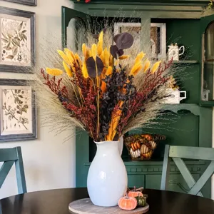 Natural Dried Flower Bouquet Small Reed Duster Flowers Home Decor Wheat Ears Dried Plant Floral Arrangement