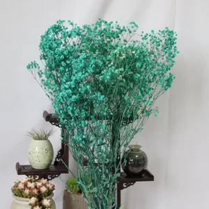 Preserved gypsophila dried flowers teal bouquet for home floral arrangement and holiday gifts