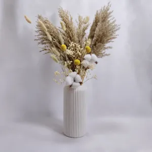 Natural Dried Flower Bouquet Pampas Grass Rabbit Tails Dried Plants For Home Decor Living Room Table Centerpiece