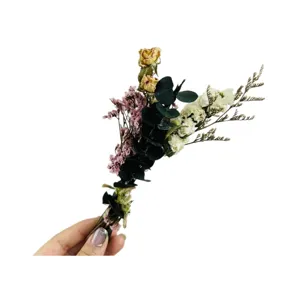 Mini dried flower bouquet preserved flowers for gift box wedding corsage party decor