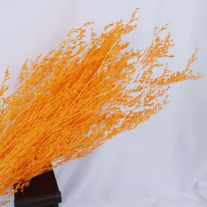 Orange dried statice flower detail showing vibrant floral texture and decorative arrangement.