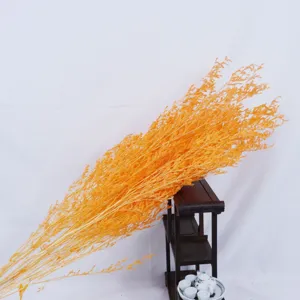Orange dried statice flowers bouquet for home decor floral arrangement and gift box matching