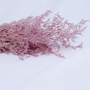 Pink dried statice flower bouquet, natural floral decor for home, gift box and arrangement.
