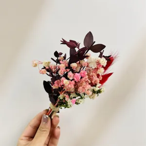 Mini μπουκέτο αποξηραμένων λουλουδιών για DIY χειροτεχνίες, διακόσμηση σπιτιού και κορνίζες.