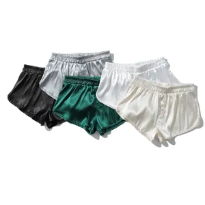 Men's silk satin boxer shorts comfortable breathable lounge sleepwear multi color option